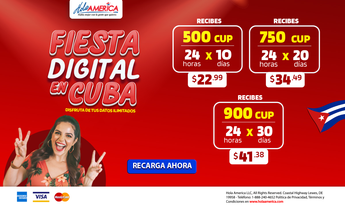 RECARGA TRIPLE SALDO CUBA HOLA AMERICA PROMO CUBACEL BALANCE PRINCIPAL HABANA PLANES COMBINADOS
