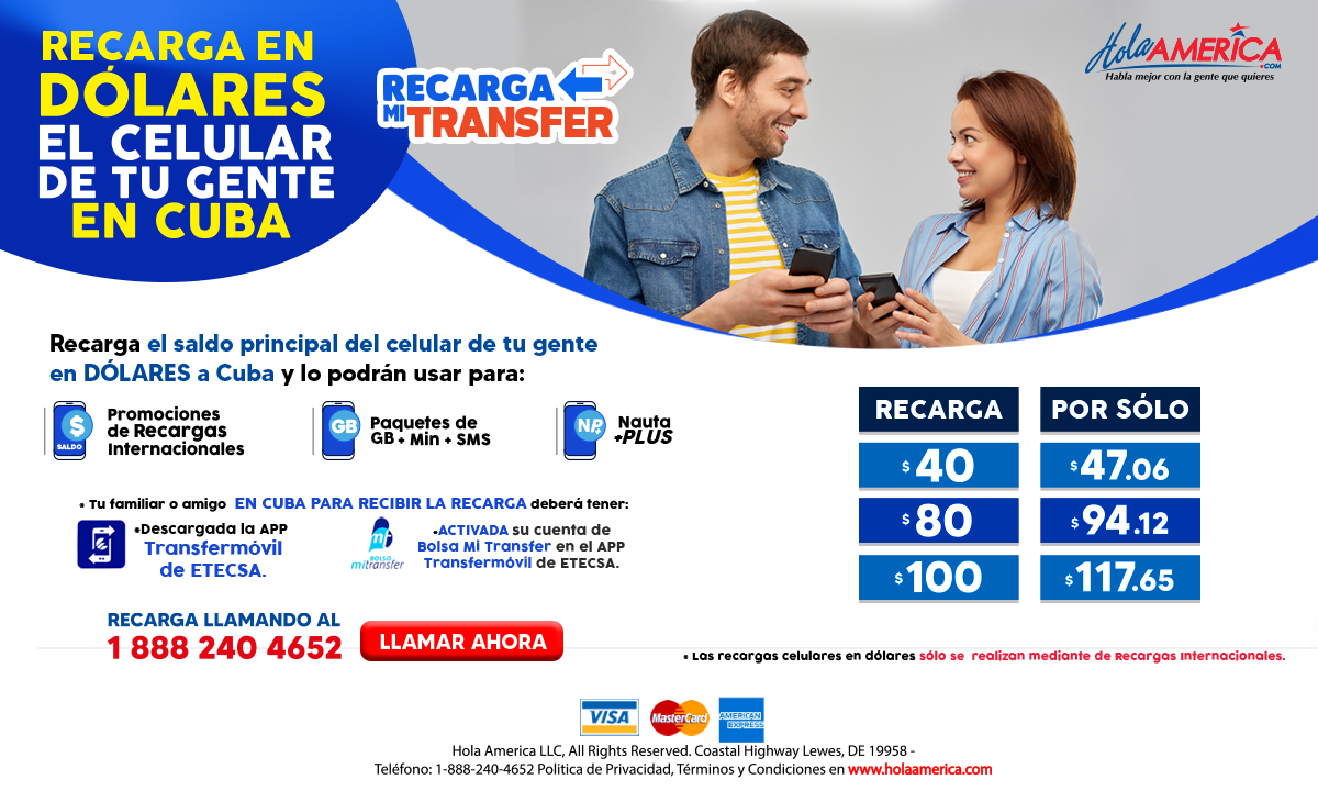 Promoción Recarga MiTransfer Cubacel Diciembre 2022
